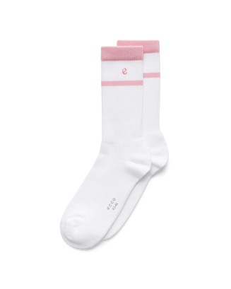 Unisex ECCO® Retro Mid-Cut Sock - White - Main