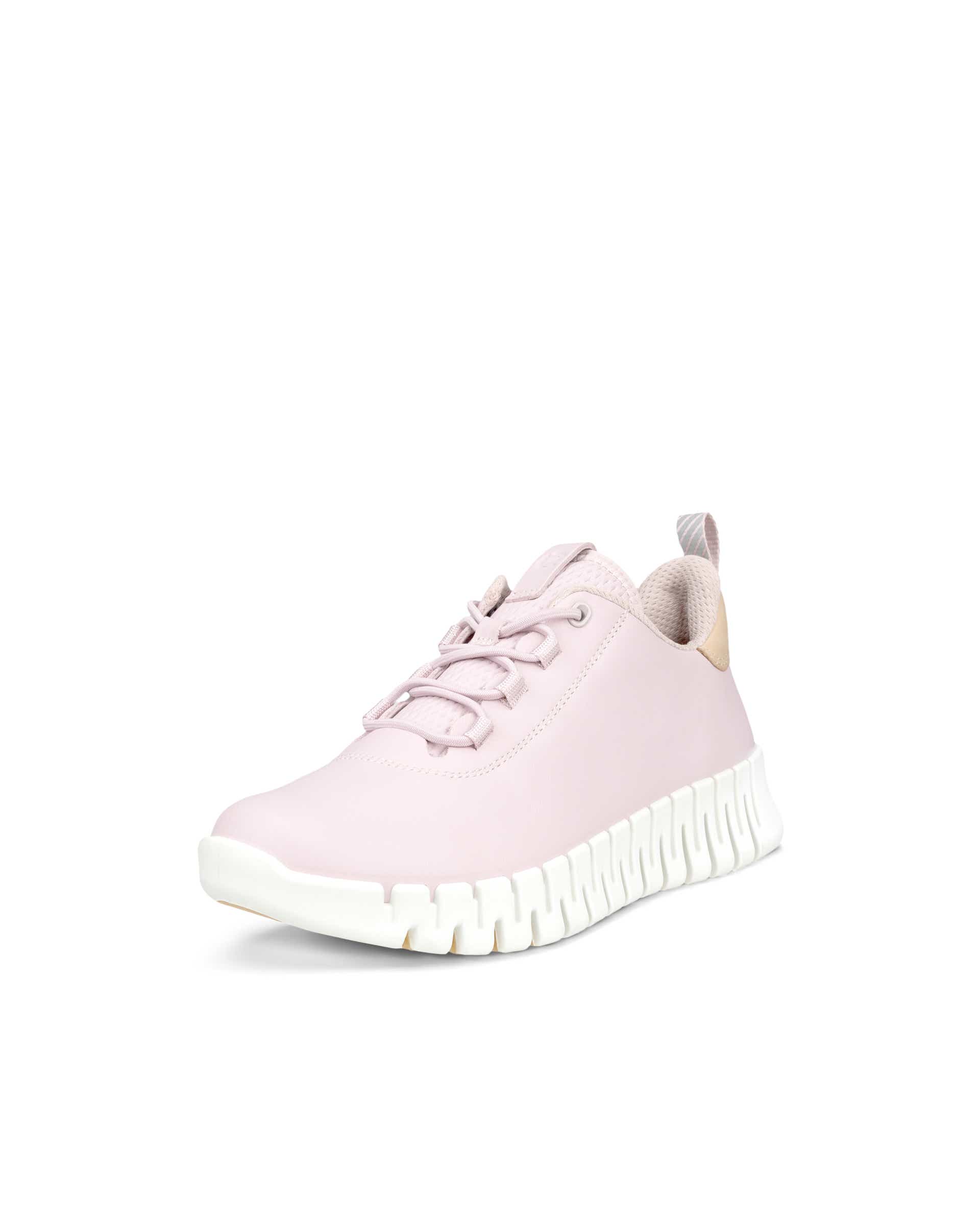 ECCO Gruuv Flexible Sole ウィメンズ レザースニーカー - ピンク - Main