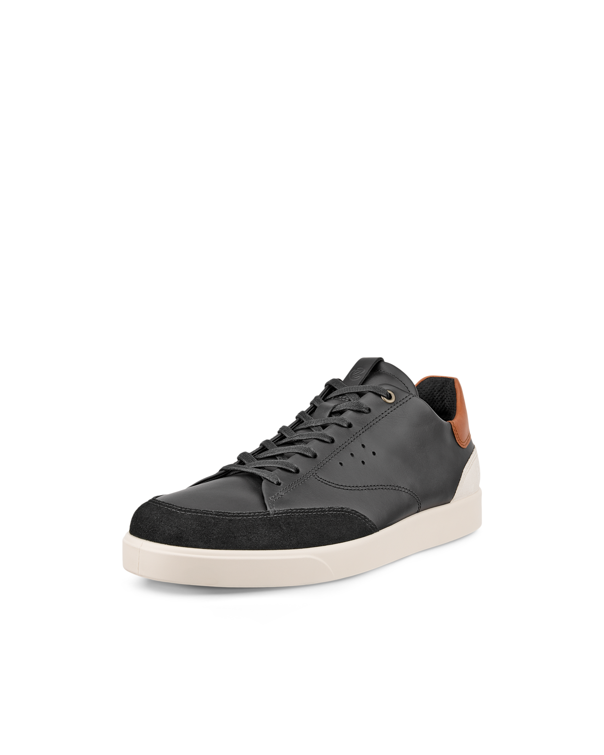 Men's ECCO® Street Lite Leather Sneaker - Black - Main