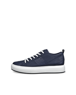 Zapatillas de piel ECCO® Street Ace para hombre - Azul - Outside