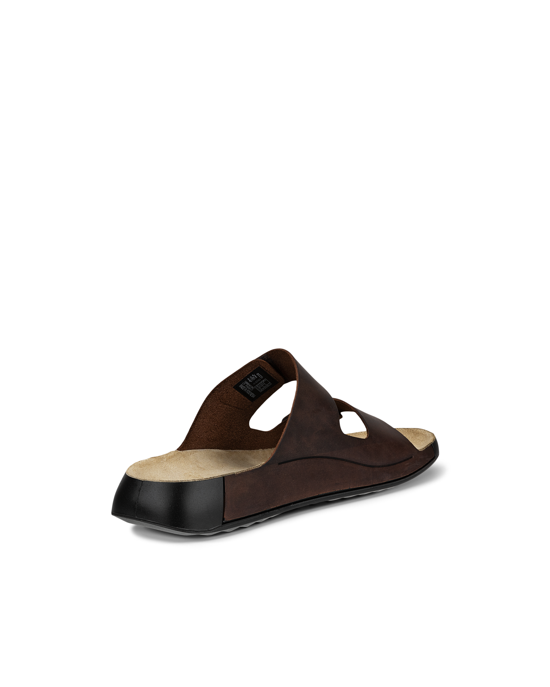 ECCO Cozmo Men's Slide Sandal - Brown - Back