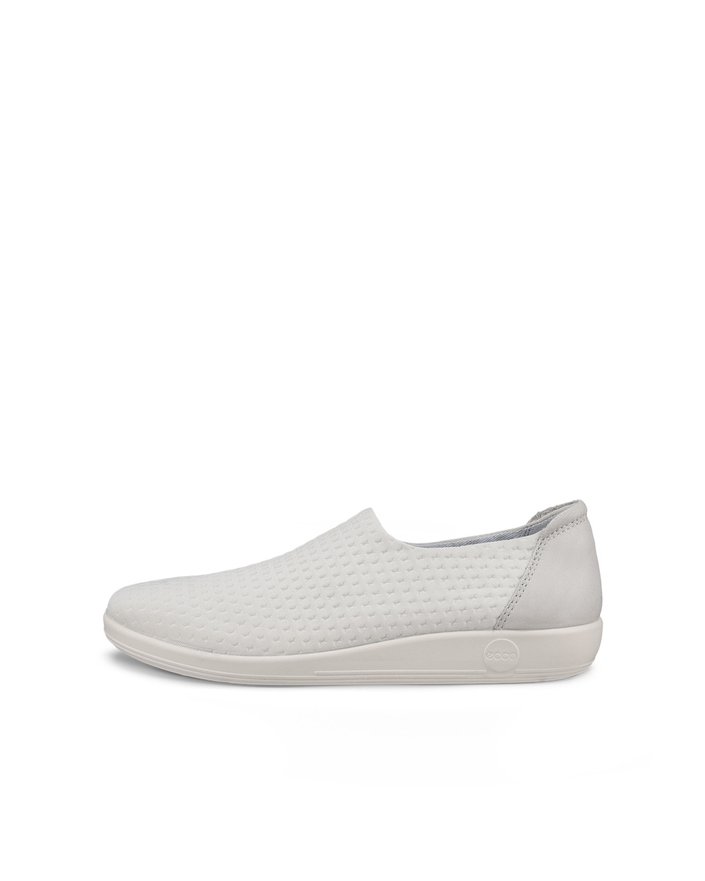 Women's ECCO® Soft 2.0 Textile Slip-On - Grey - Outside