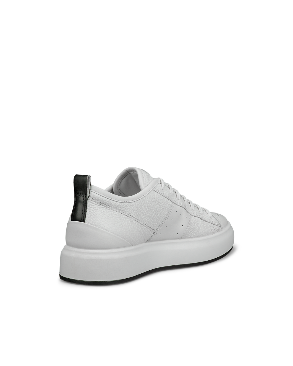 Women's ECCO® Street Ace Leather Sneaker - White - Back