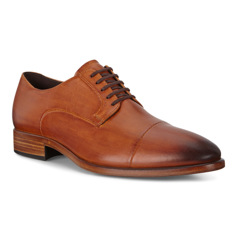 ECCO Vitrus Mondial Men s Cap toe Derby Shoes Brown