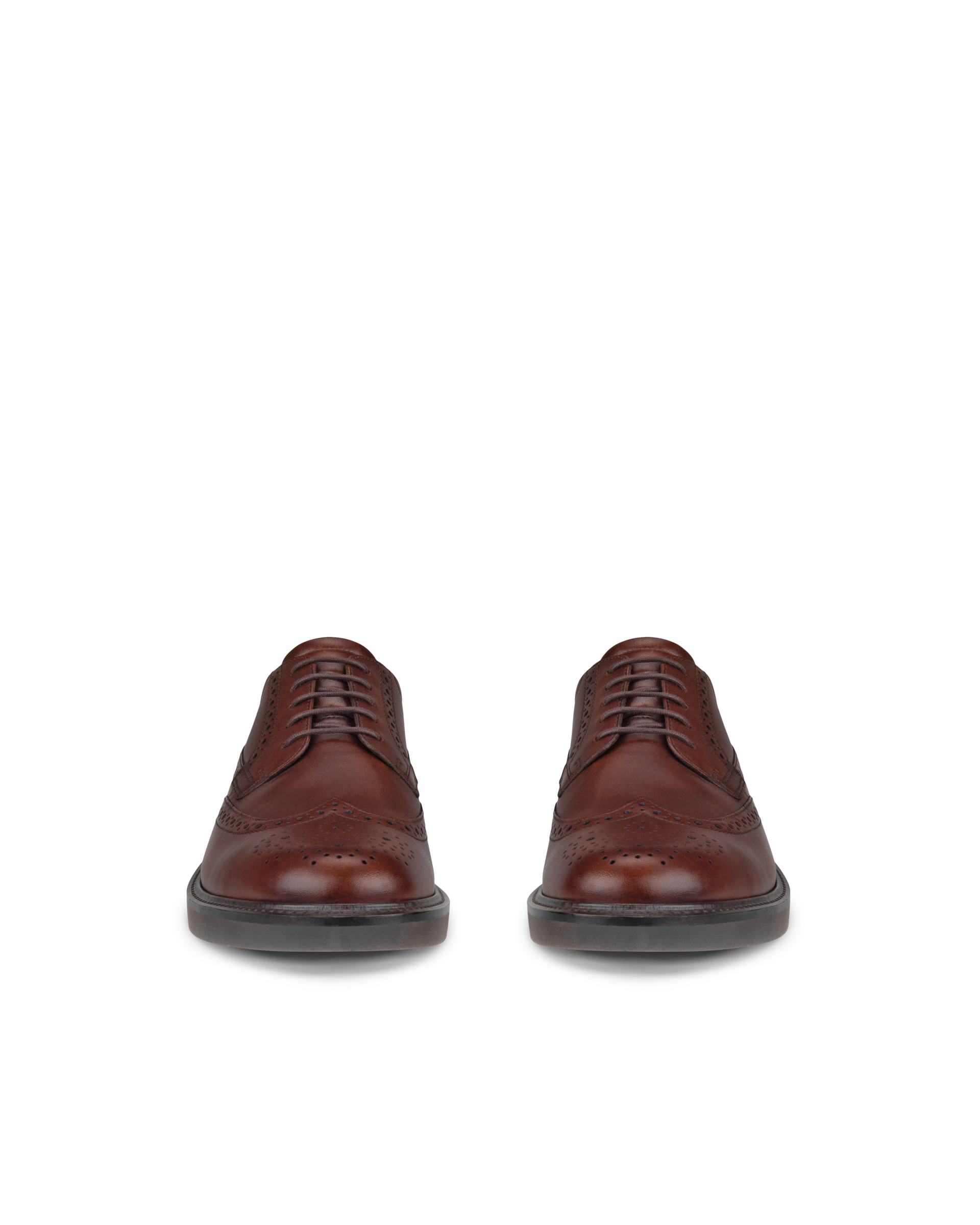 ECCO Metropole London Wingtip Shoes Mens - Brown - Front pair