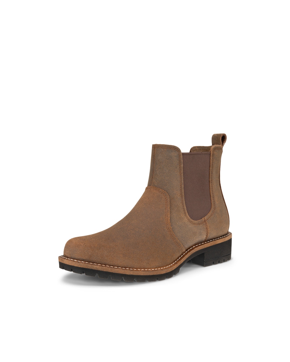 Women's ECCO® Elaina Suede Chelsea Boot - Brown - Main