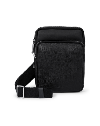 ECCO® Textureblock Leather Crossbody Bag - Black - Main