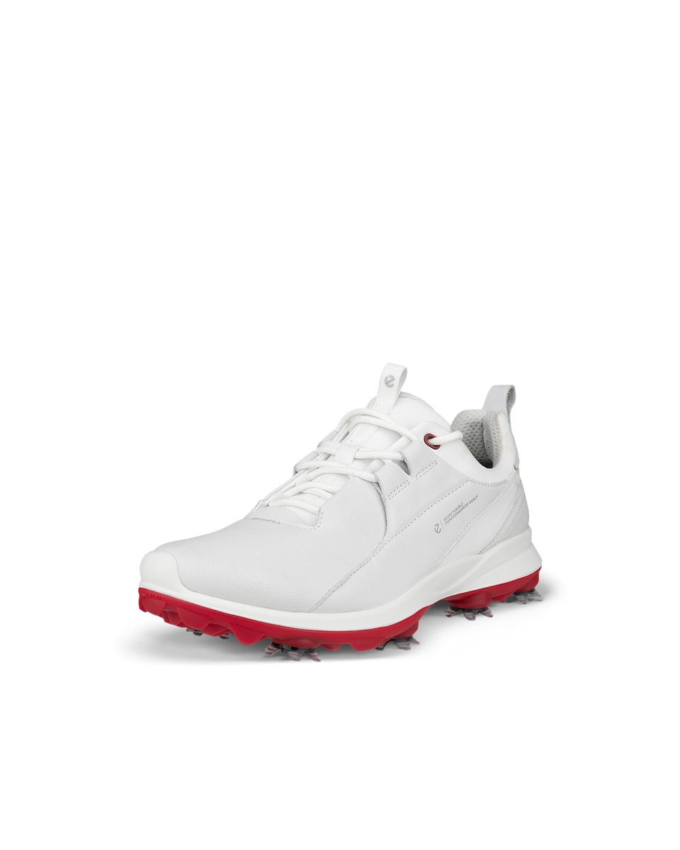 Women s ECCO Golf Biom Tour Leather Waterproof Spikes Shoe White