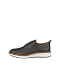 ECCO Men's ST.1 Hybrid Brogue Sneaker - Black - Outside
