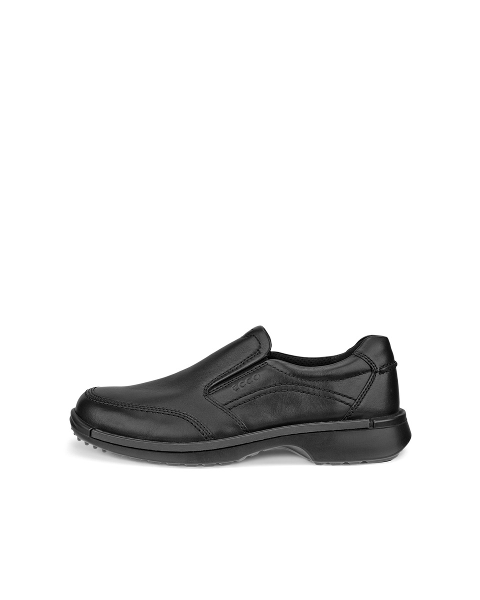 Men s ECCO Fusion Leather Slip On Black