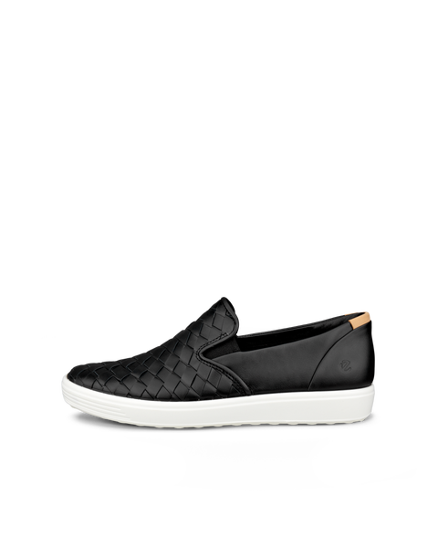 Women's ECCO® Soft 7 Woven Leather Slip-On | Metallics