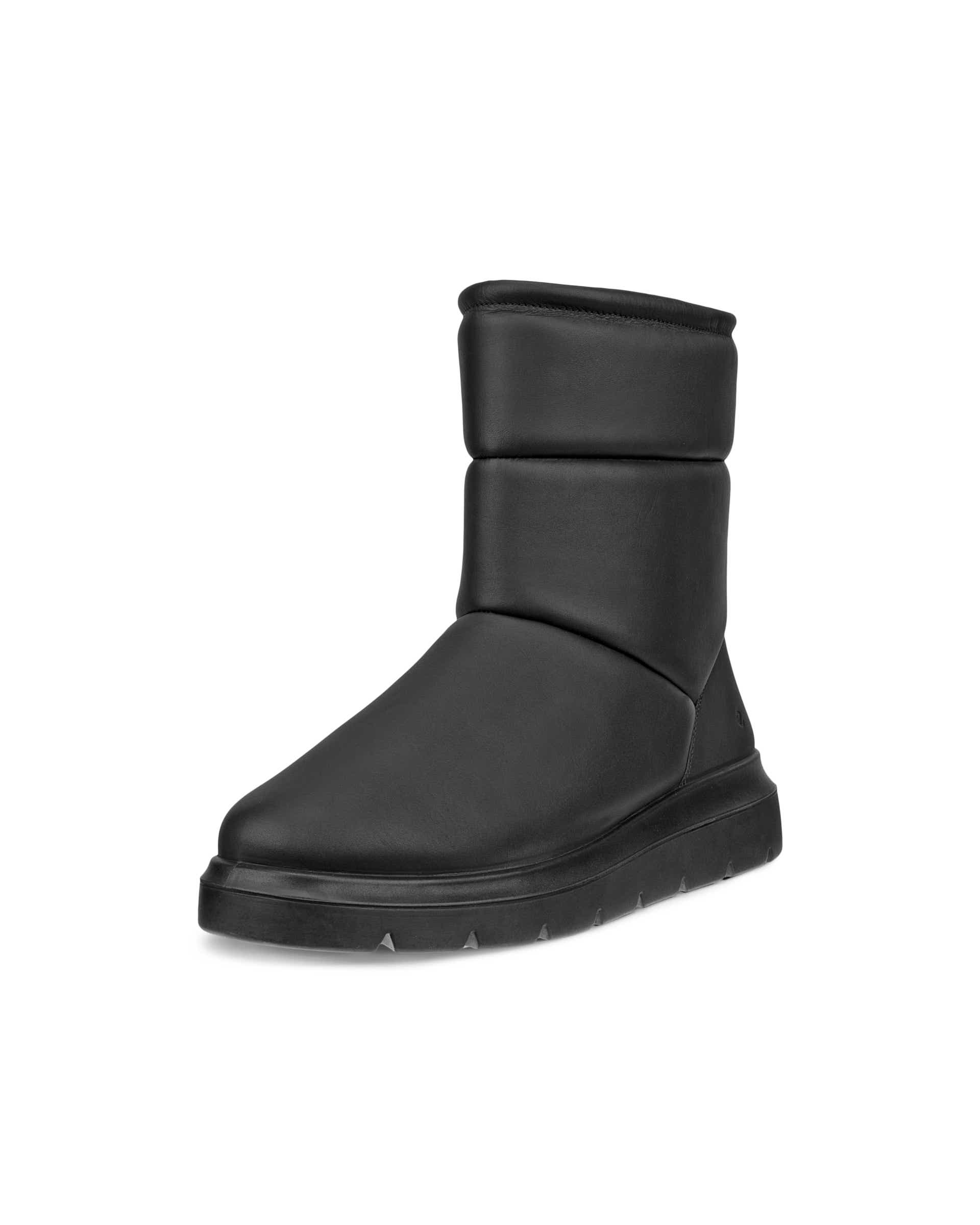 ECCO Nouvelle ウィメンズ レザーミッドカットブーツ - ブラック - Main