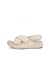 Women's ECCO® Cozmo PF Leather Sandal - Beige - Outside