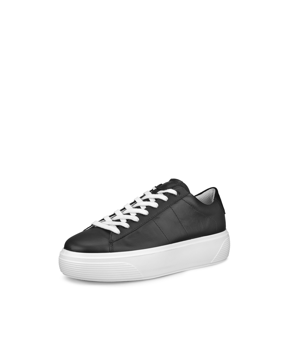 Women's ECCO® Street Platform Leather Sneaker - Black - Main