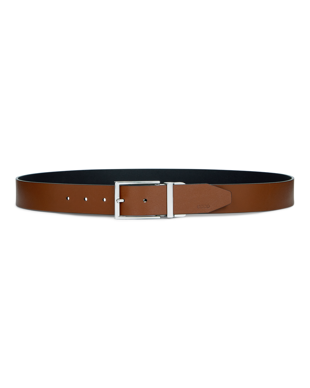 ECCO® Ceinture en cuir réversible pour homme - Noir - Back