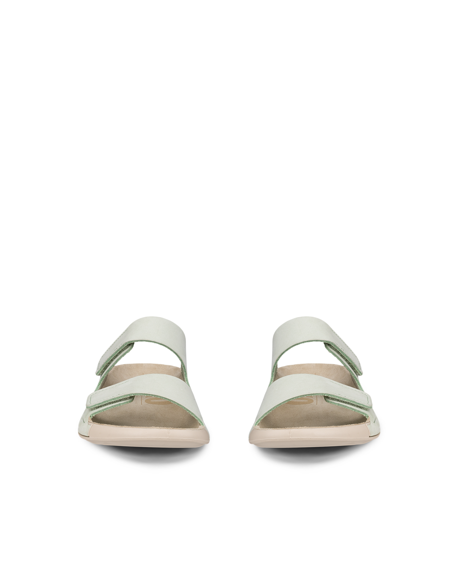 여성용 ECCO® Cozmo 누벅 투 스트랩 샌들 - Green - Front pair