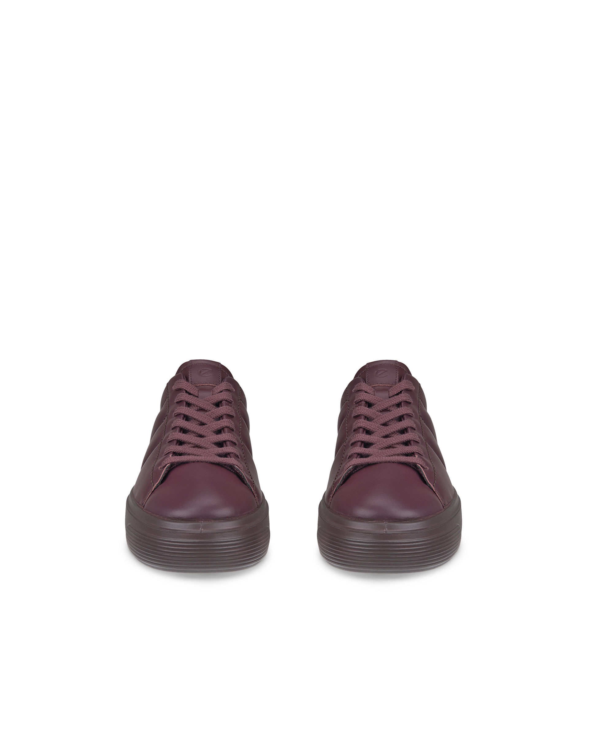 ECCO® Street Platform baskets à plateforme en cuir pour femme - Violet - Front pair