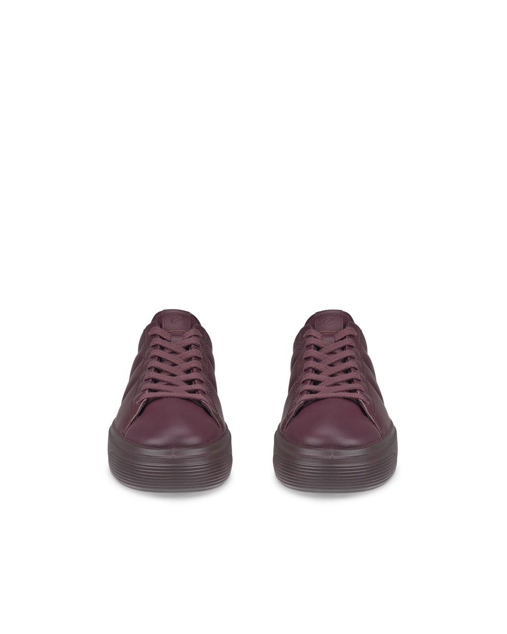 ECCO® Street Platform baskets à plateforme en cuir pour femme - Violet - Front pair