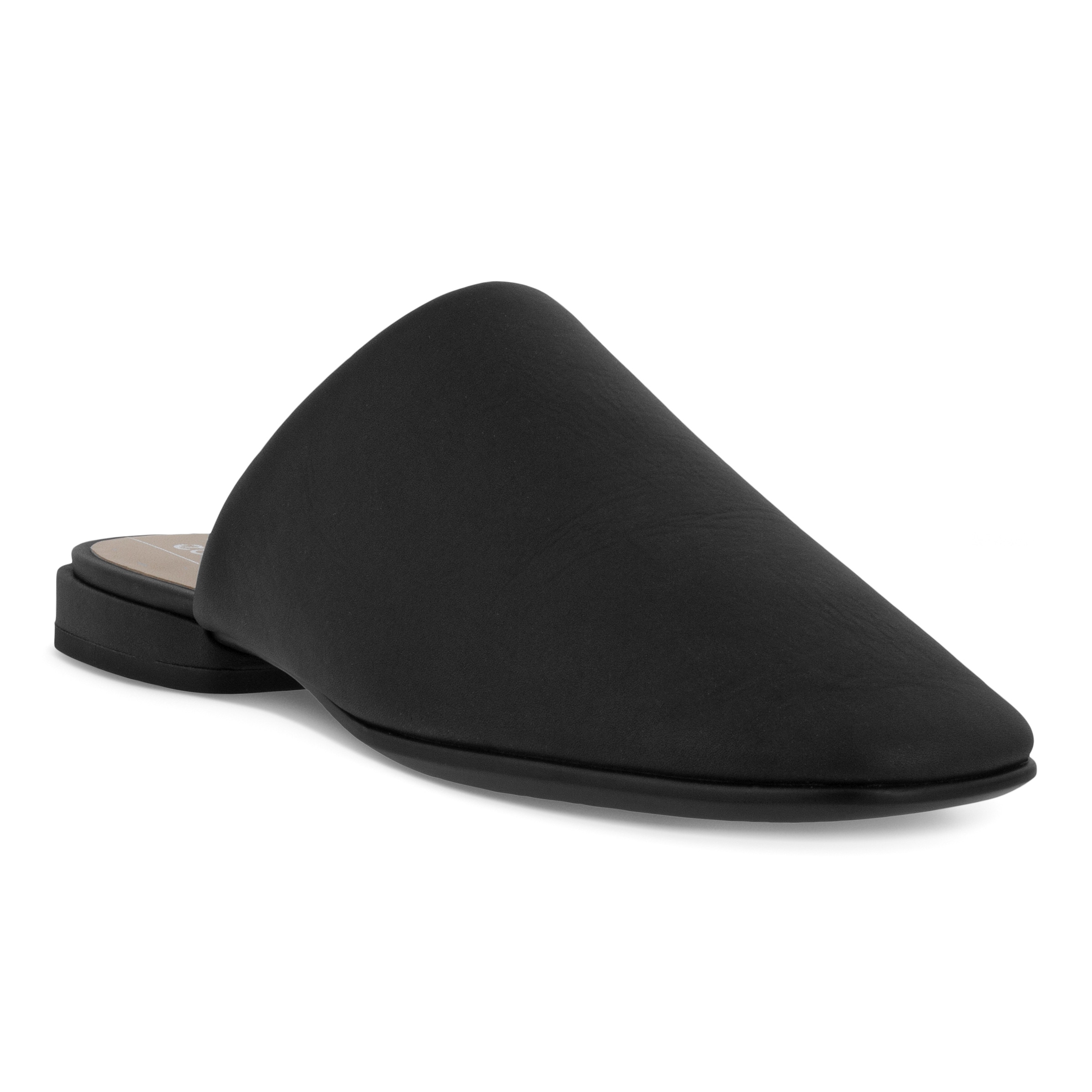 Women's ECCO® Anine Squared Leather Mule Sandal | Black