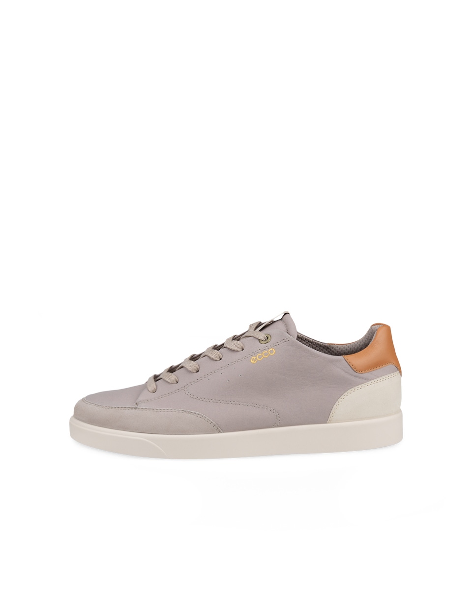 Women s ECCO Street Lite Leather Sneaker Grey