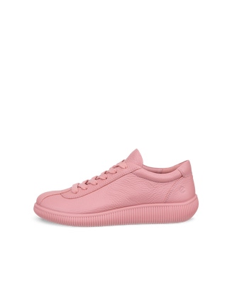 ECCO® Soft Zero baskets en cuir pour femme - Rose - Outside