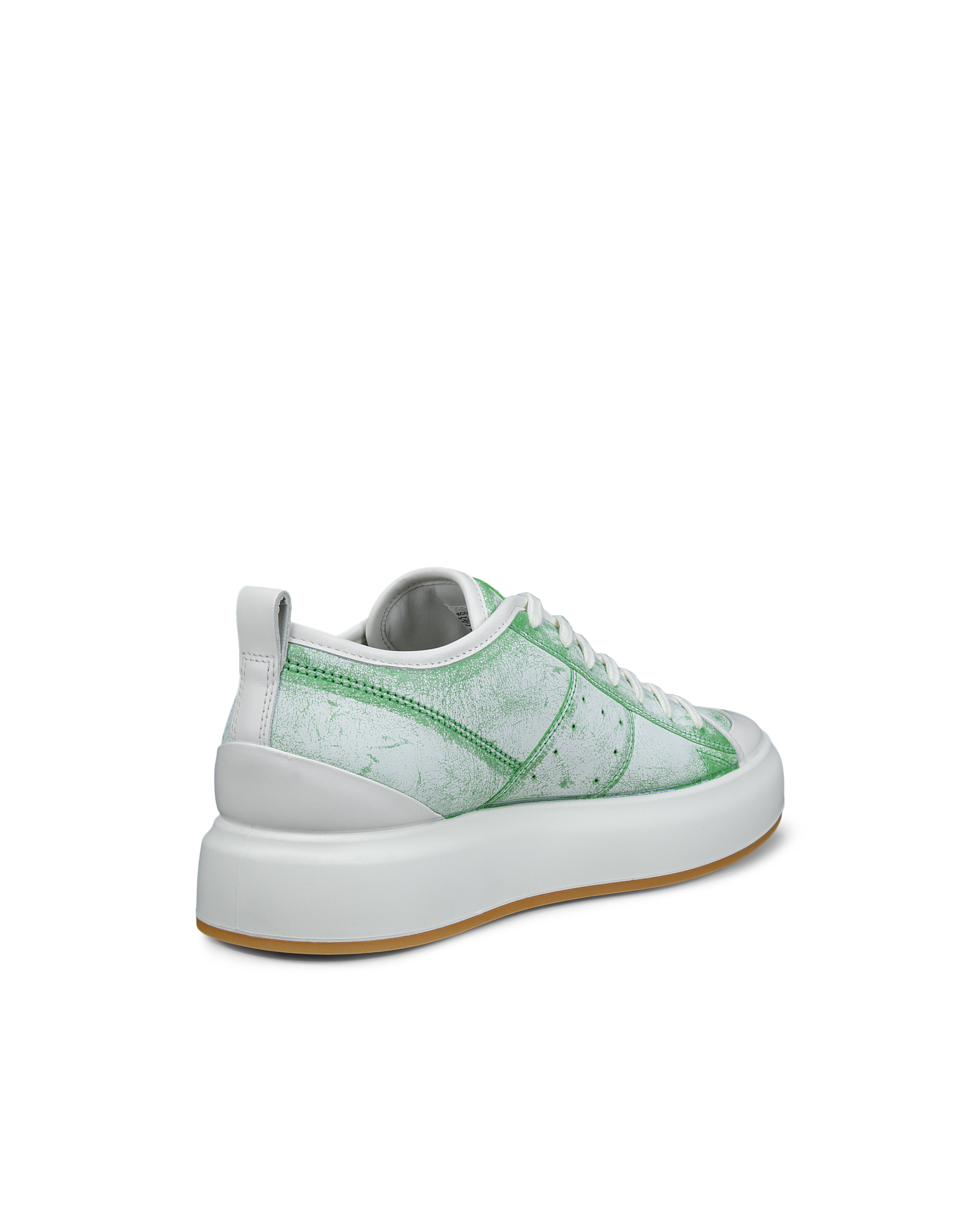 Men's ECCO® Street Ace Leather Sneaker - Green - Back