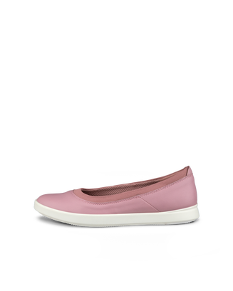 ECCO® Barentz ballerines en cuir pour femme - Rouge - Outside