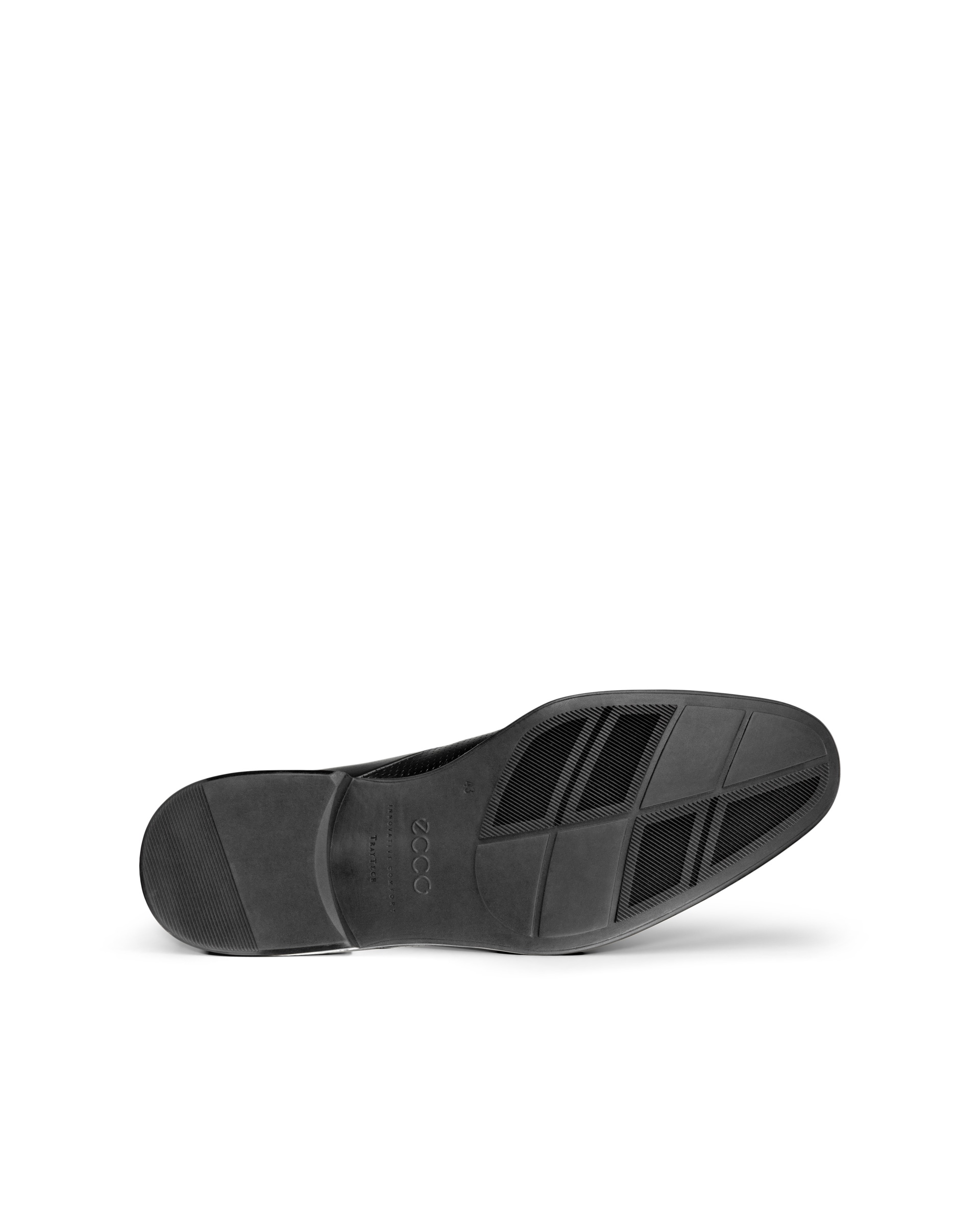 Men's ECCOยฎ Citytray Leather Derby Shoe - Black - Sole