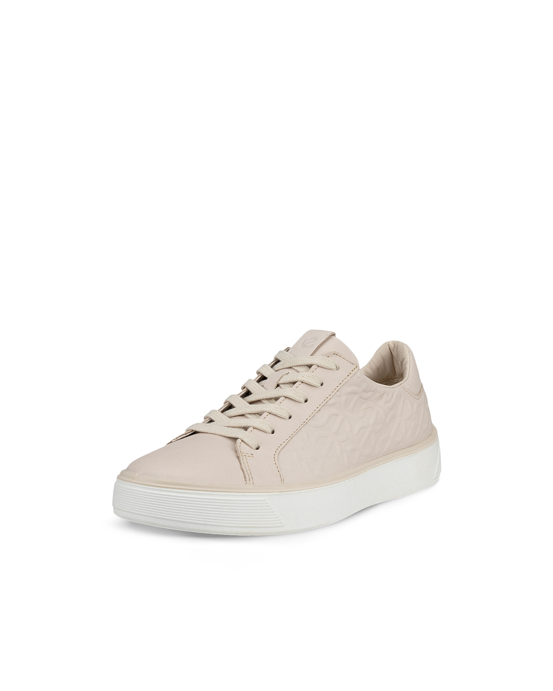 Women's ECCO® Street Tray Wave Leather Sneaker - Beige - Main