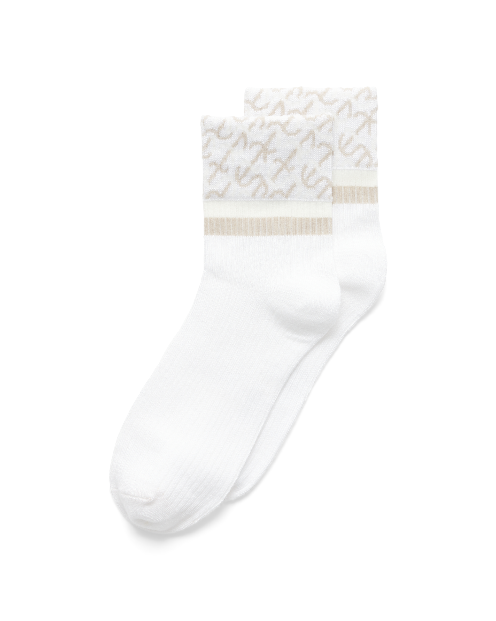 ECCO® Wave Ankle-Cut Socks - White - Main