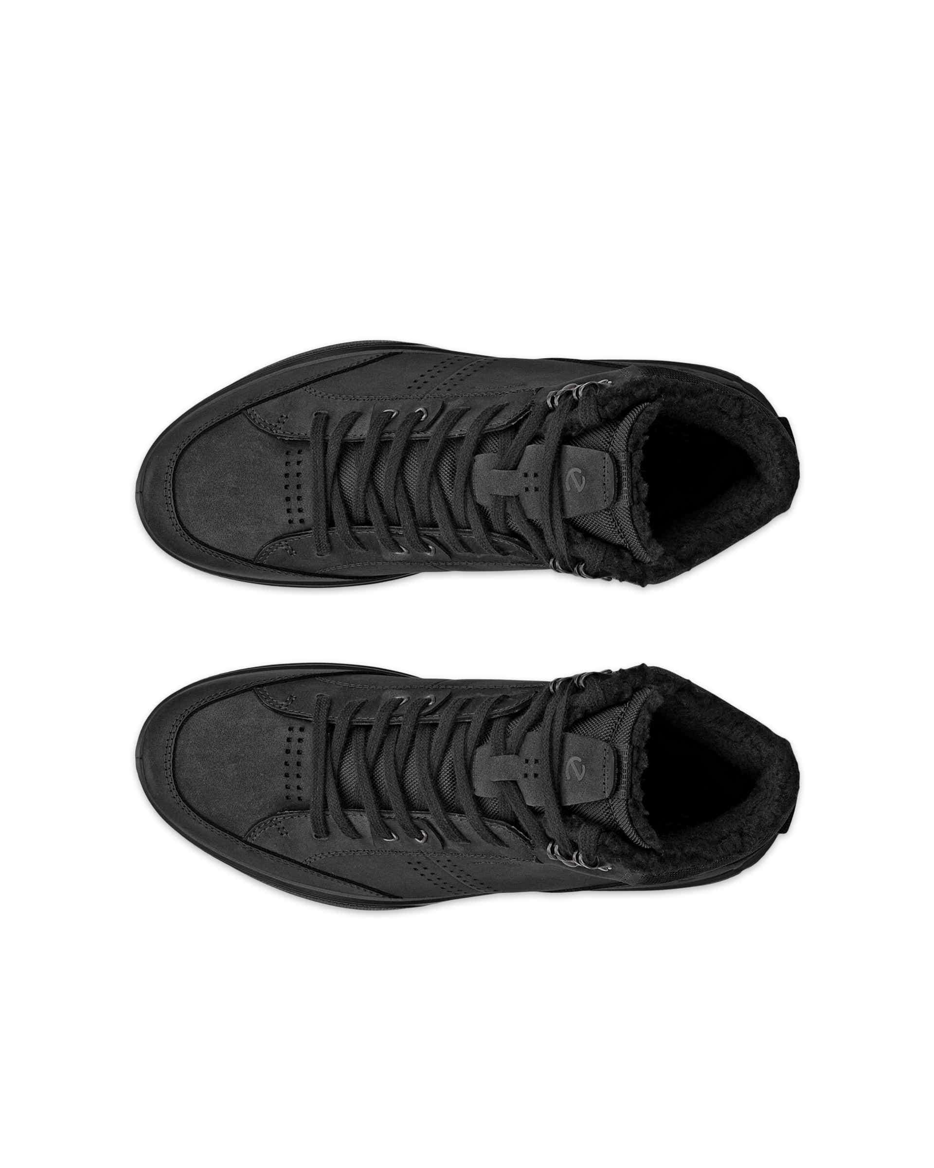 Men's ECCO Byway 2.0 Nubuck Waterproof Mid-Cut Boot - Black - Top left pair
