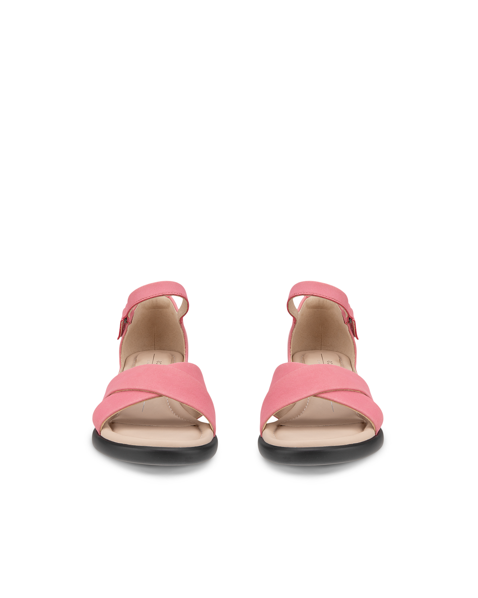 여성용 ECCO® Sculpted Sandal LX 35 누벅 힐 샌들 - Pink - Front pair