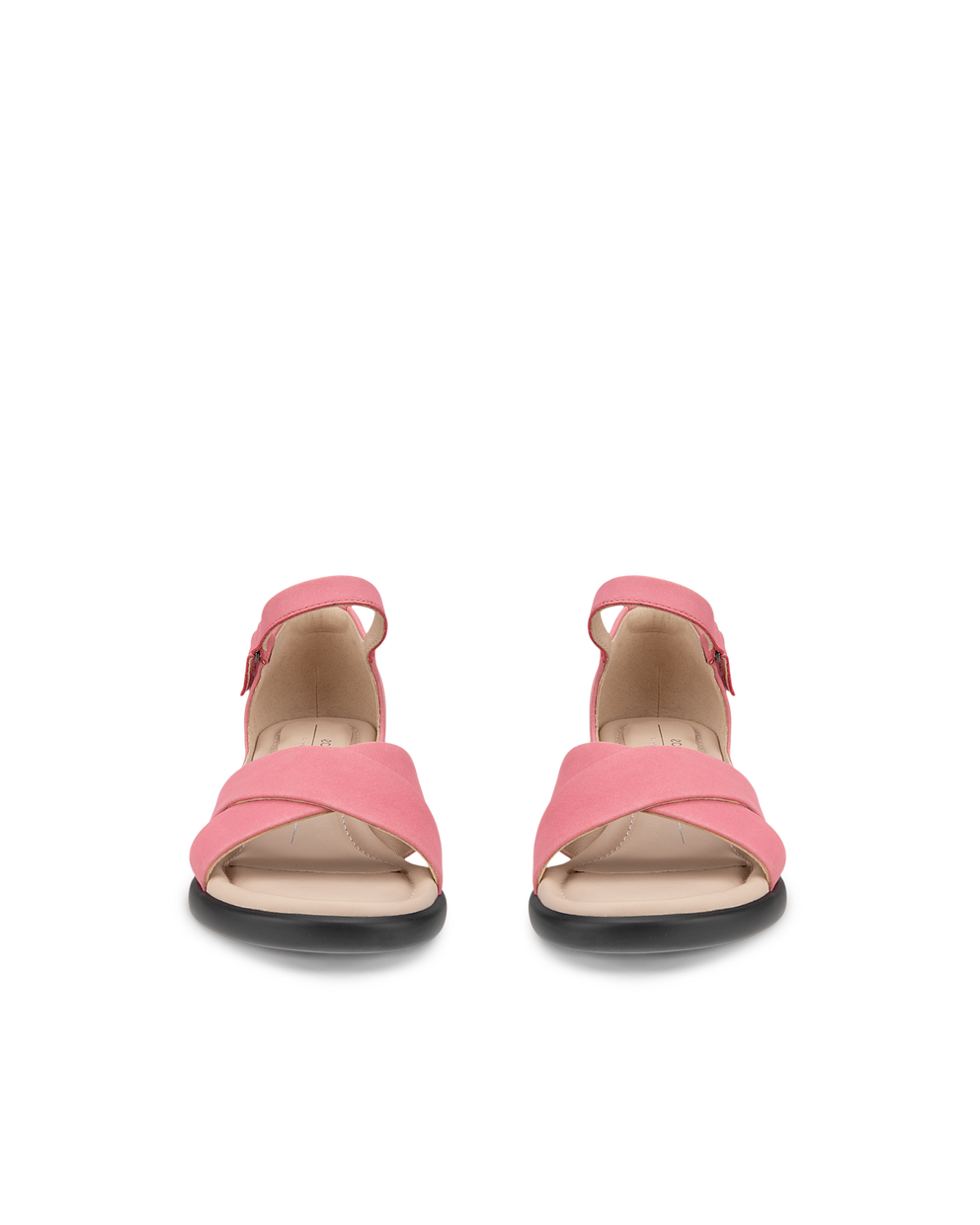 Women's ECCO® Sculpted Sandal LX 35 Nubuck Heeled Sandal - Pink - Front pair