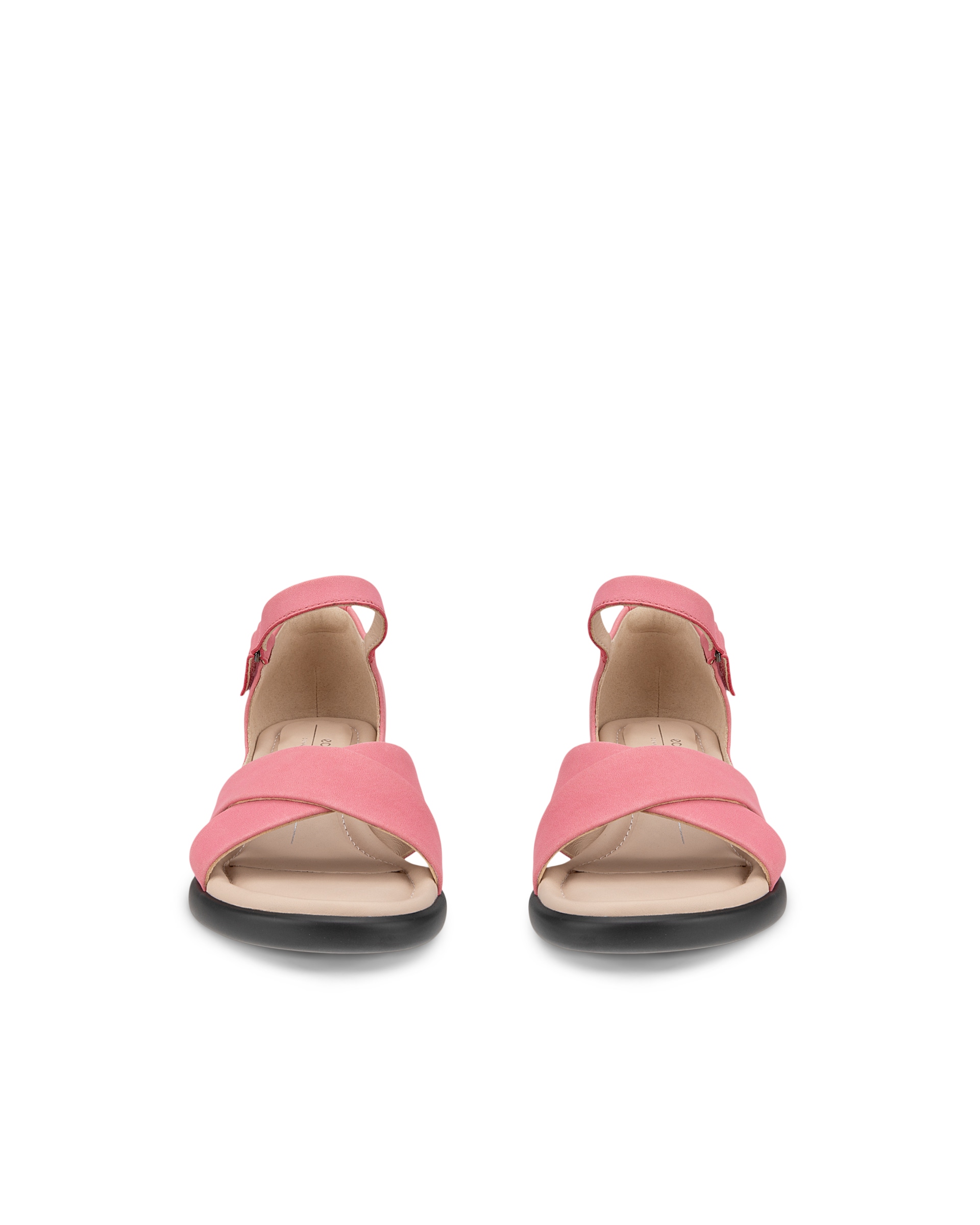 Women's ECCO® Sculpted Sandal LX 35 Nubuck Heeled Sandal - Pink - Front pair