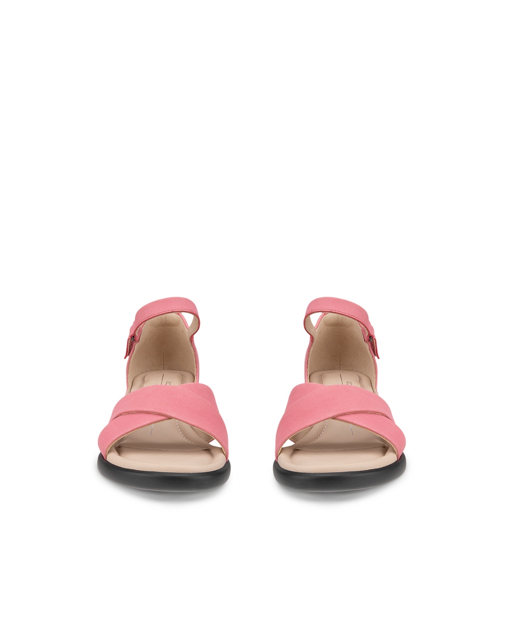 Women's ECCO® Sculpted Sandal LX 35 Nubuck Heeled Sandal - Pink - Front pair