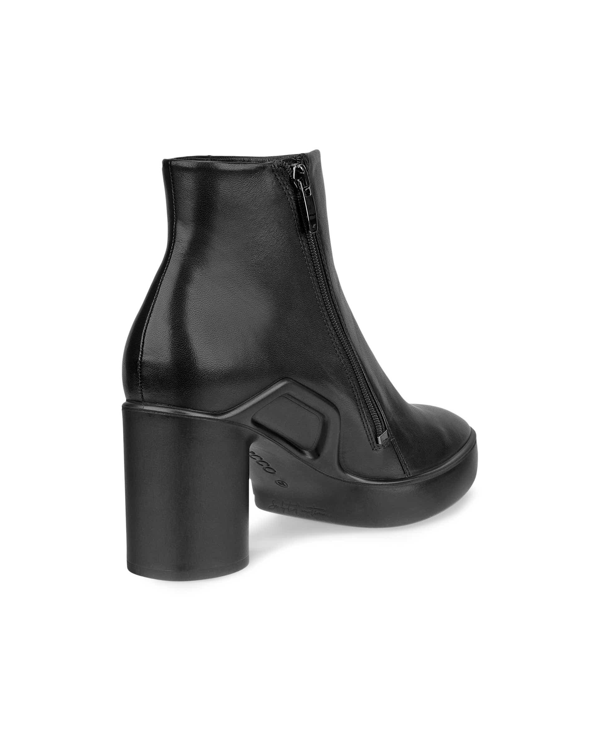 ECCO Shape Sculpted Motion 55 ウィメンズ レザーアンクルブーツ - 黒 - Back