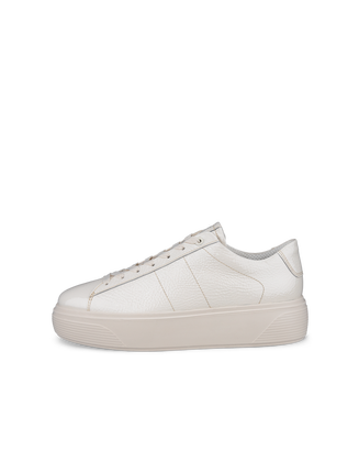 Zapatillas de piel ECCO® Street Platform para mujer - Beis - Outside