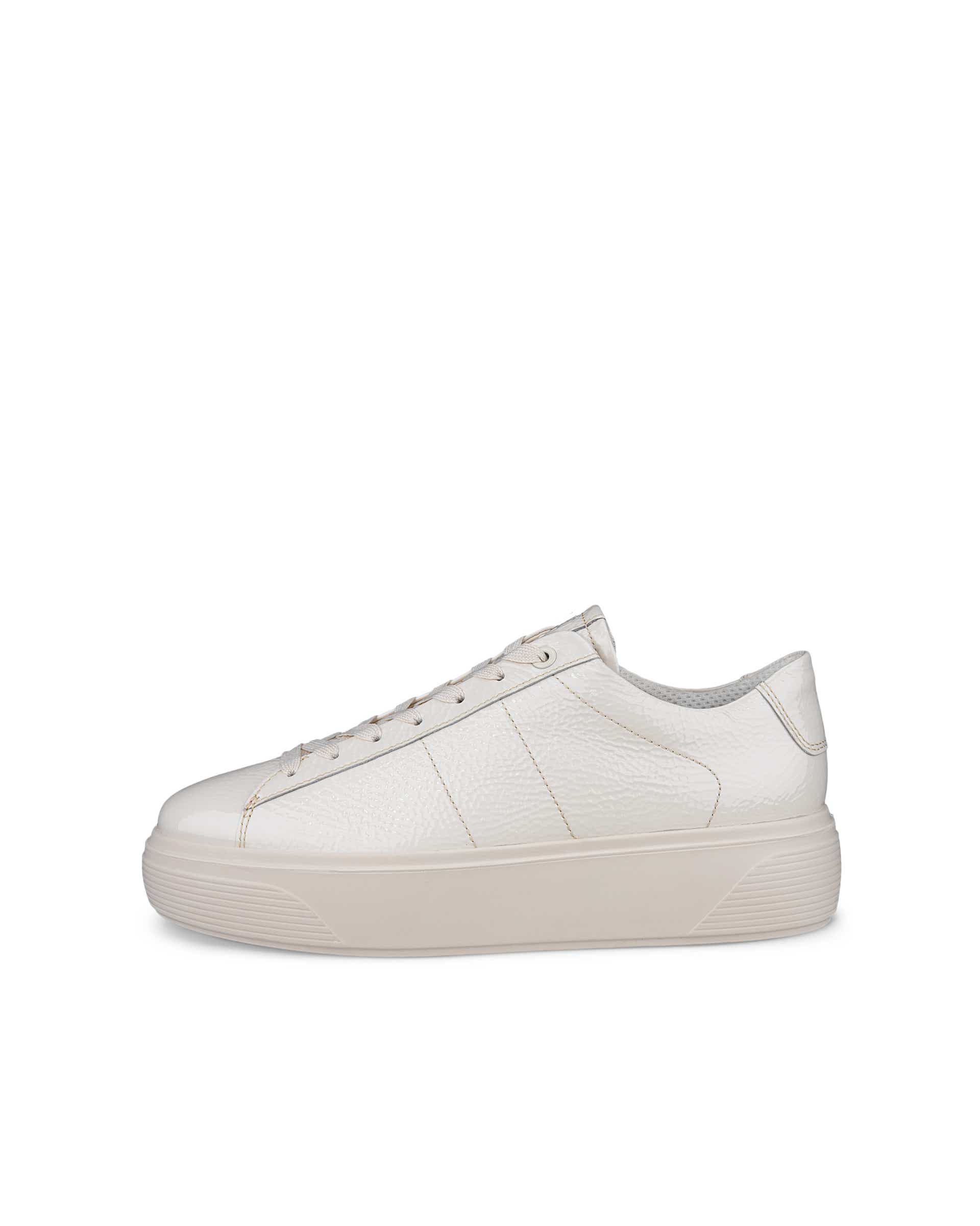 ECCO Street Platform ウィメンズ レザースニーカー - ベージュ - Outside