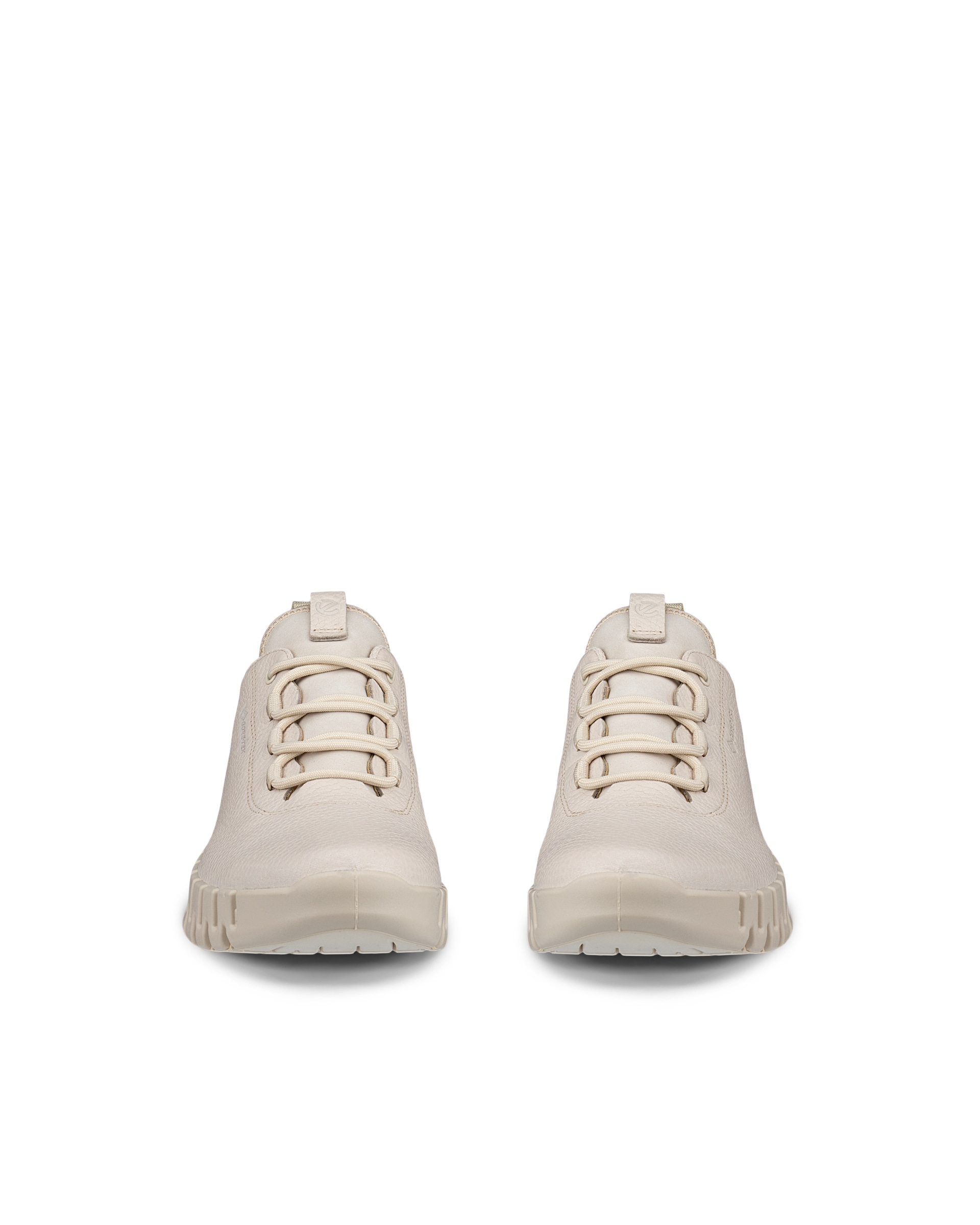 Women's ECCO® Gruuv Leather Gore-Tex Sneaker - Beige - Front pair