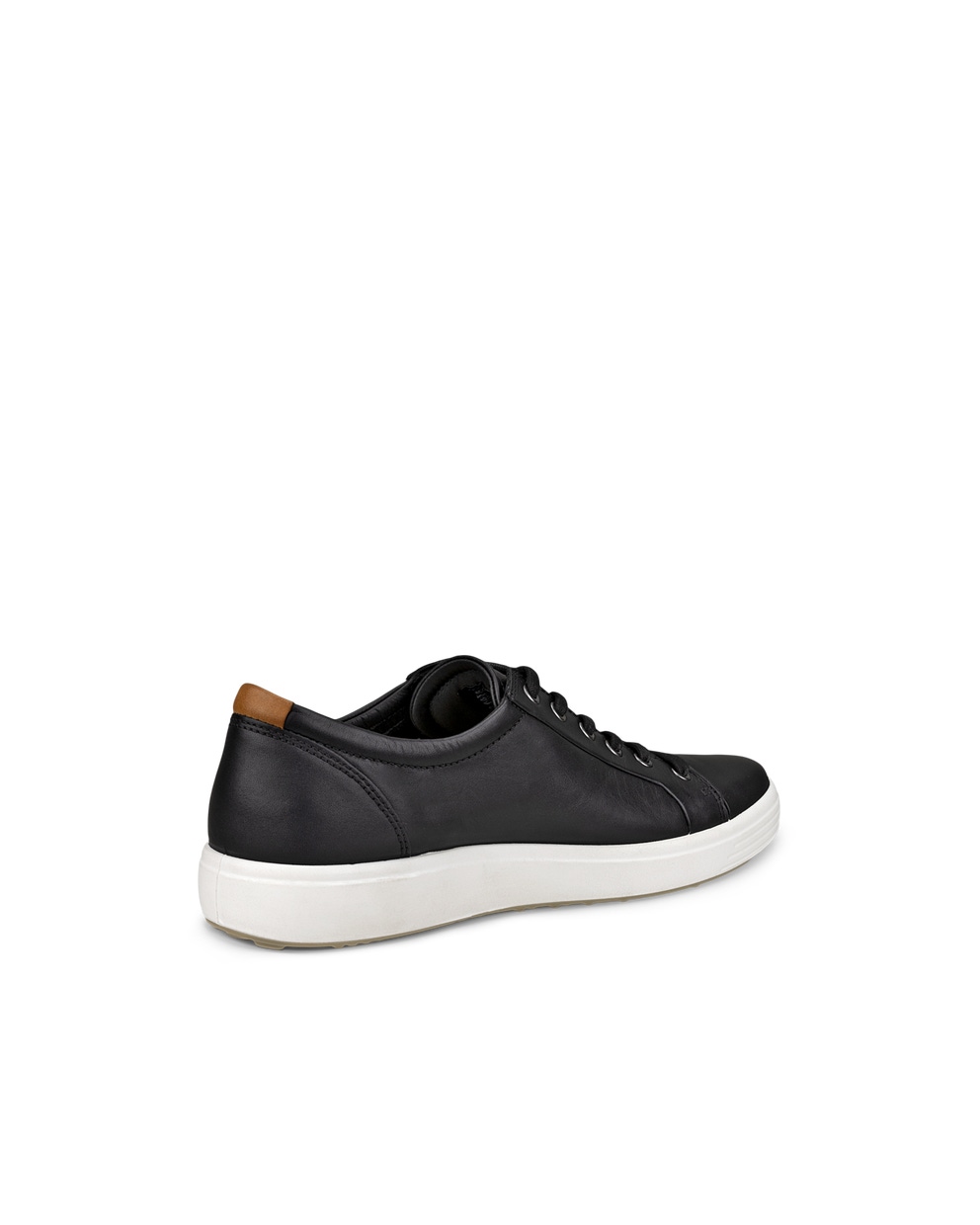 Men's ECCO® Soft 7 Leather Sneaker - Black - Back