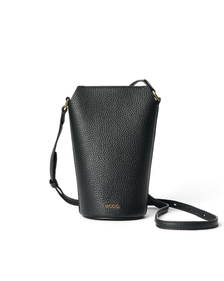 ECCO® Pot Pebbled sac bandoulière cuir - Noir - Main