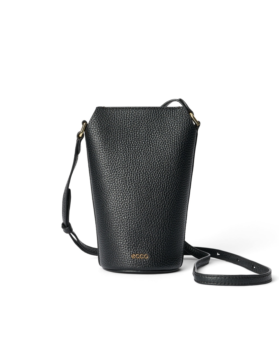 ECCO Pot Leather Crossbody Bag Black