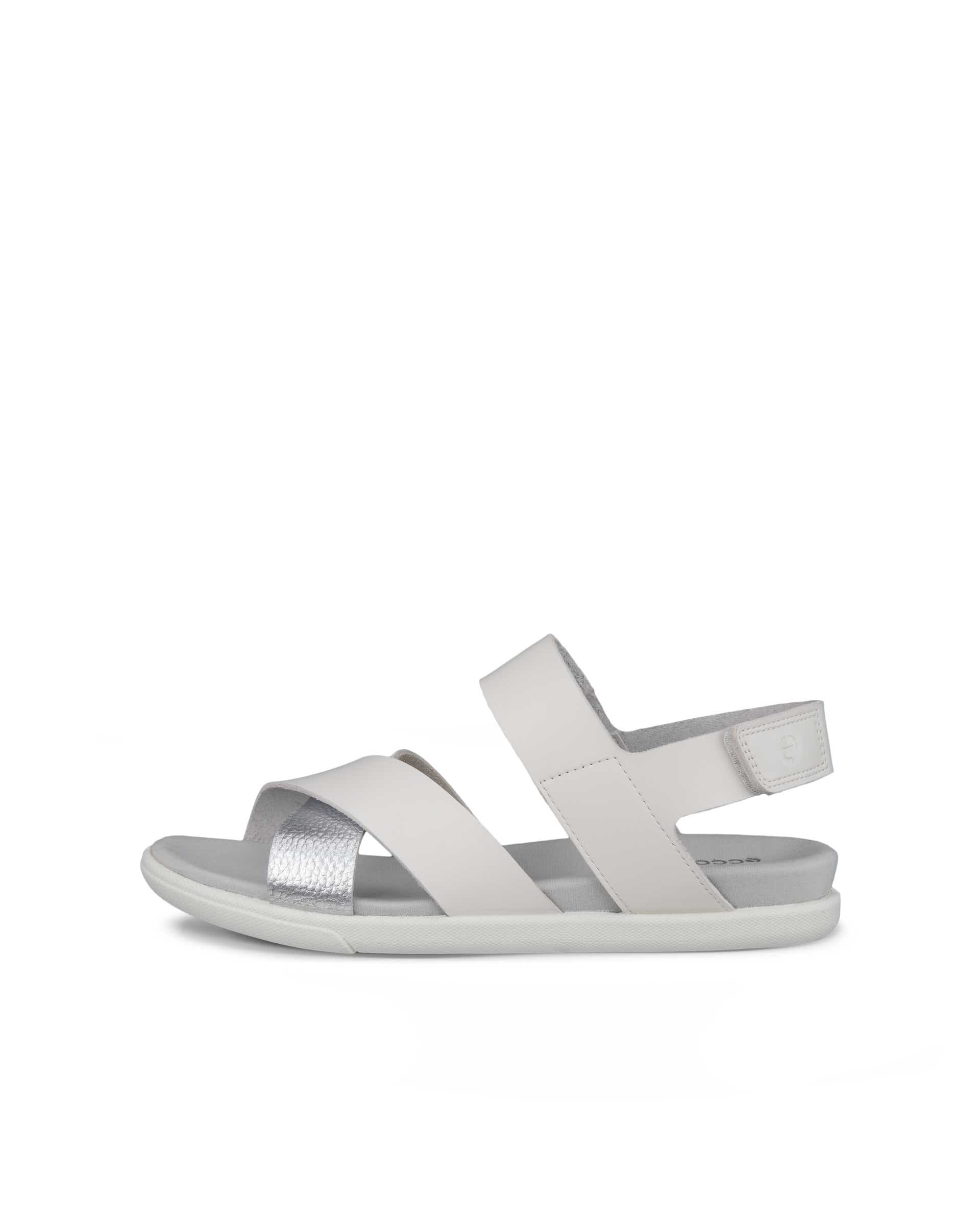 Women's ECCO® Samara Leather Sandal - White - Outside