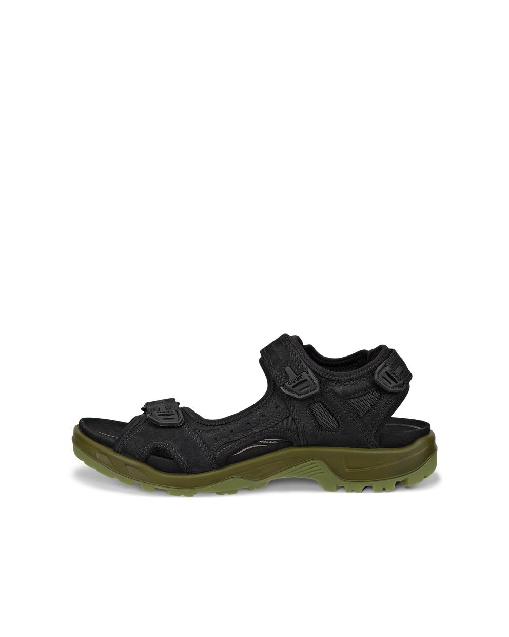 Men's ECCO® Offroad Yucatan Nubuck Walking Sandal - Black - Outside