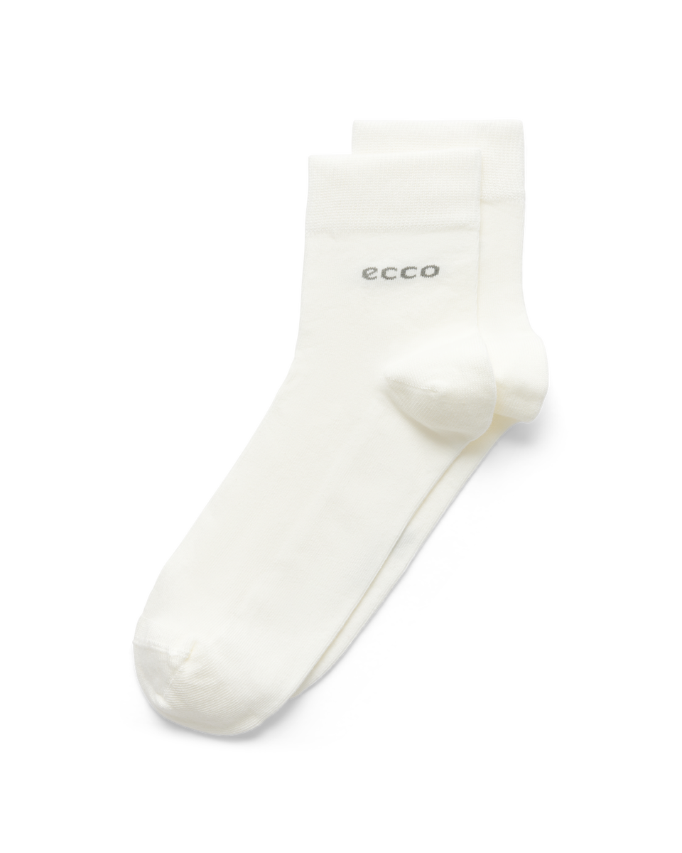 ECCO Classic Longlife Ankle-cut Socks  - White - Main