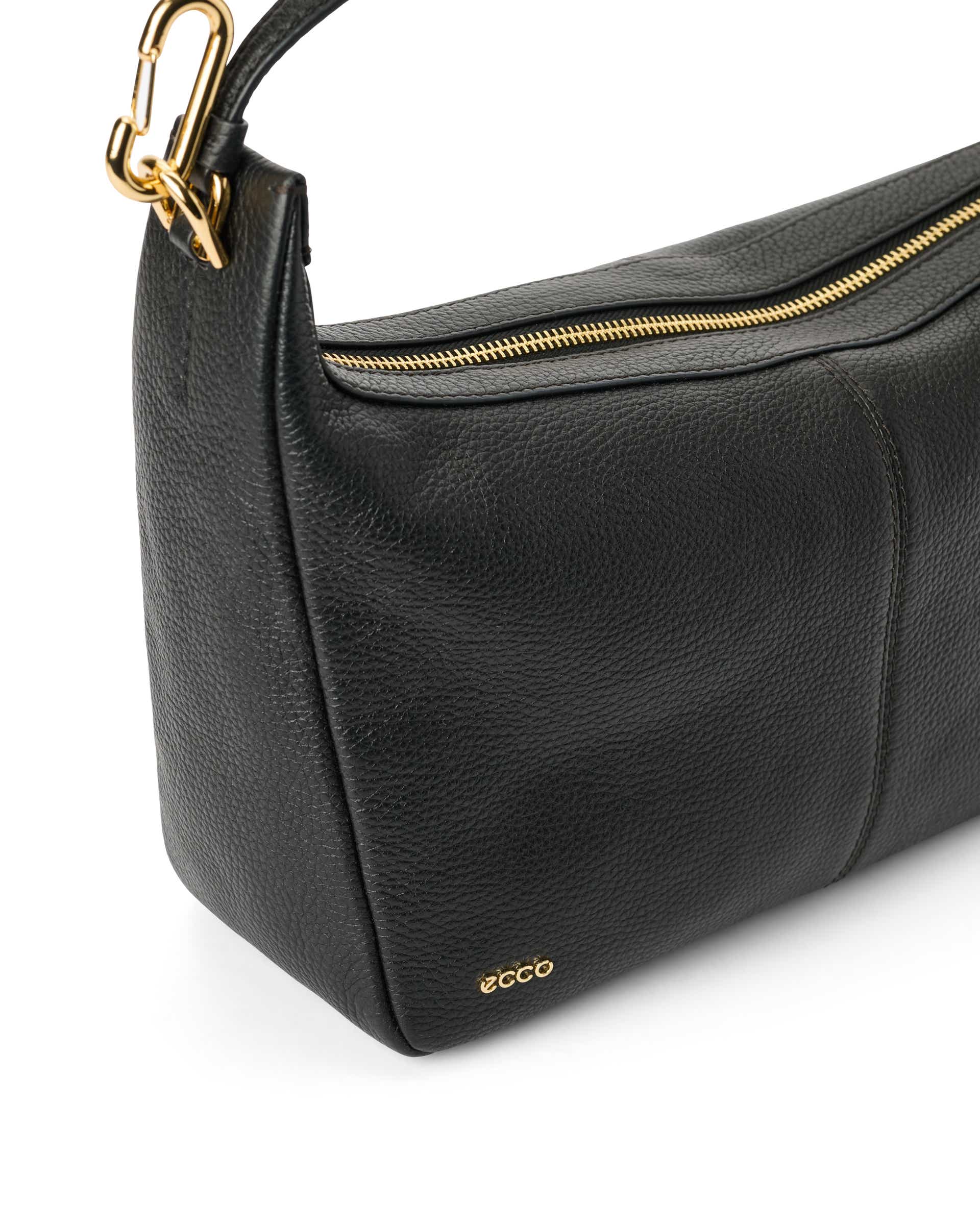 ECCO® Hobo kožna torba hobo - Crna - Detail-2