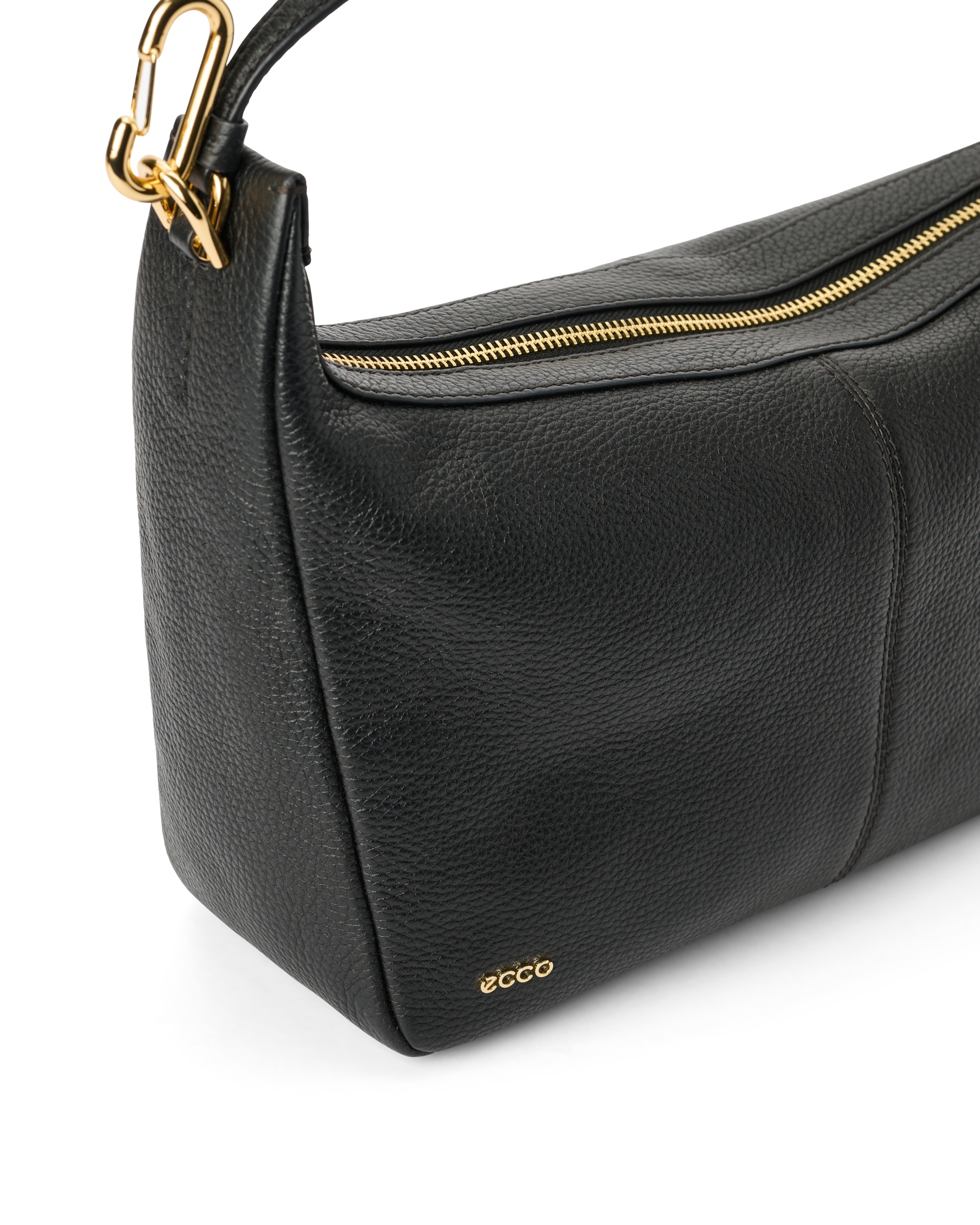 ECCO® Hobo kožna torba hobo - Crna - Detail-2