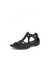 Women's ECCO® Flash Leather T-Bar Sandal - Black - Main