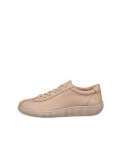 Zapatillas de piel ECCO® Soft Zero para mujer - Marrón - Outside