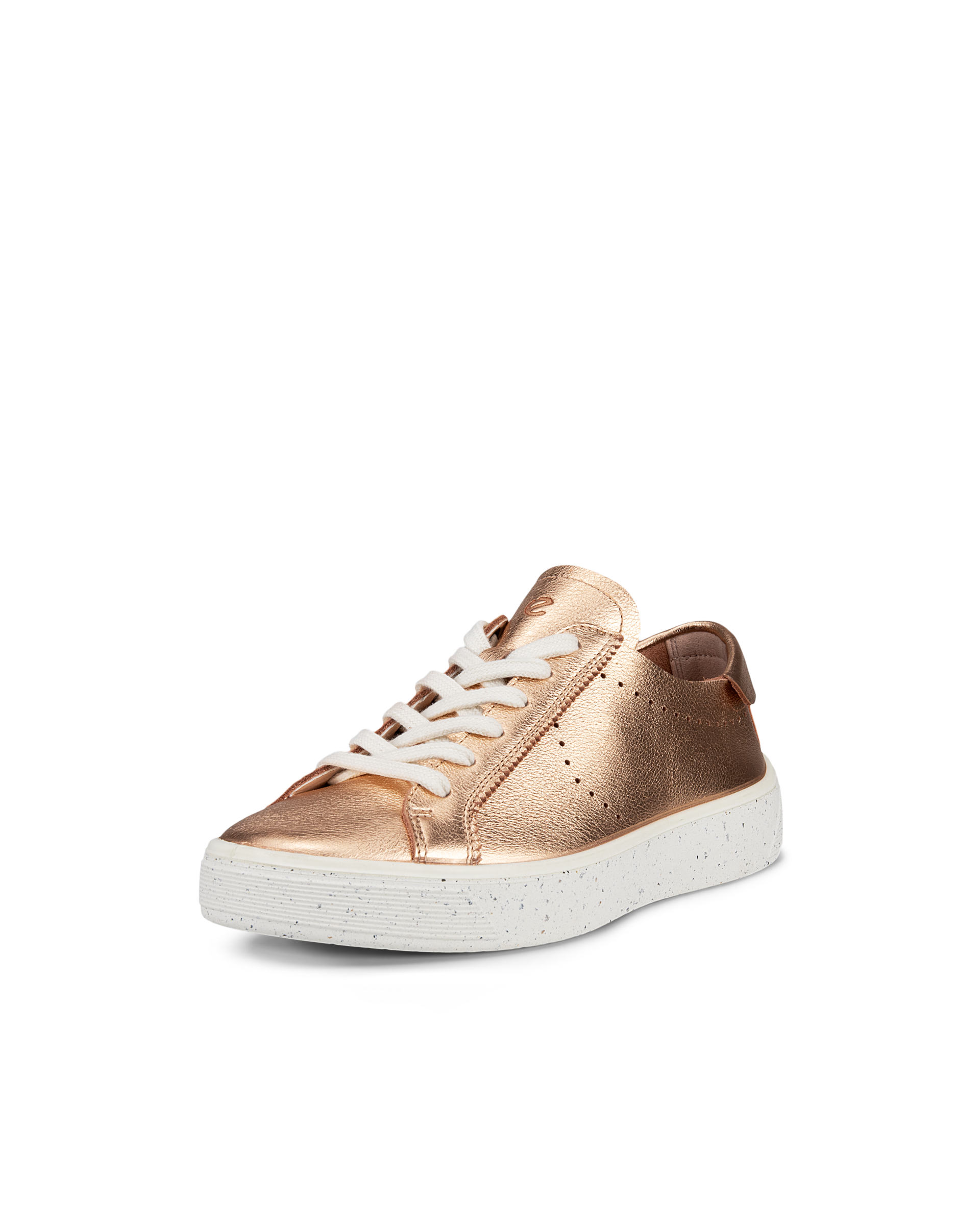 Women's ECCO® Street Tray Leather Sneaker - Metallics - Main